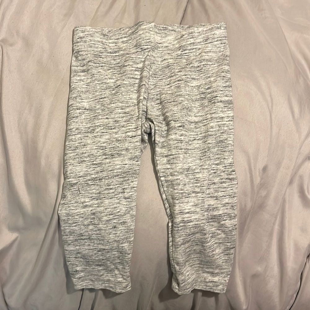 Grey and black mid length leggings